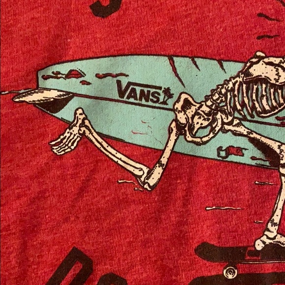 VAN’S skeleton surf, skate, don’t be late t-shirt - Picture 6 of 6